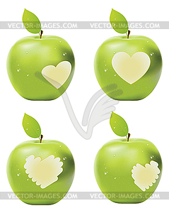 Green Apple Bite - vector image