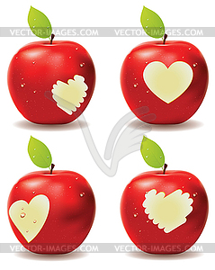 Red Apple Bite - vector clipart