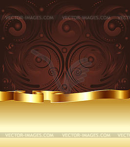 Brown and Gold Background - vector clipart / vector image