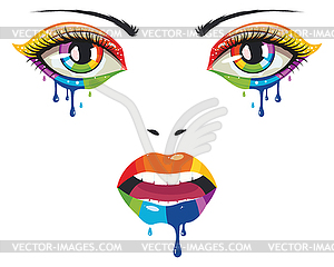 Face of Paint - vector clipart