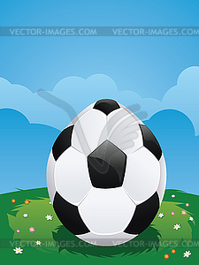 Футбольный мяч Яйцо - векторный эскиз