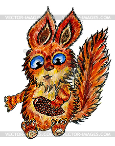 Squirrel Sketch - vector clip art