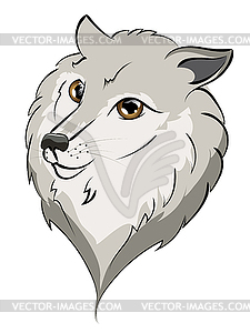 Cute Wolf Portrait - vector image