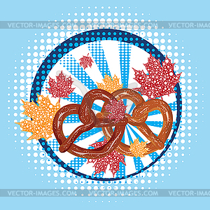 Tasty Cartoon Pretzel - vector clipart