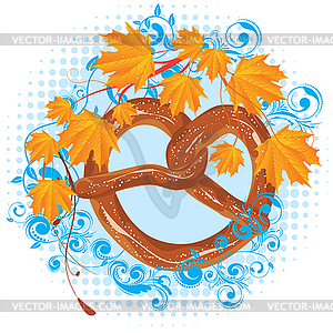 Tasty Cartoon Pretzel - vector image