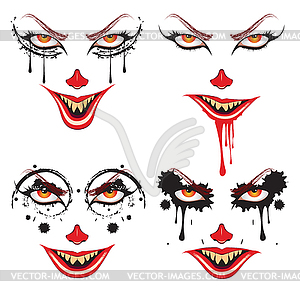 Spooky Halloween Makeup - vector image