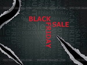 Black Friday Sale Words - vector clip art