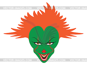 Spooky Clown Face - vector image