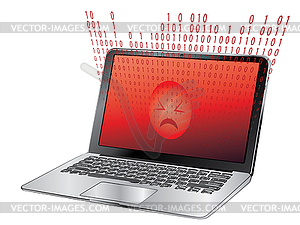 Attack of Hackers - vector clip art