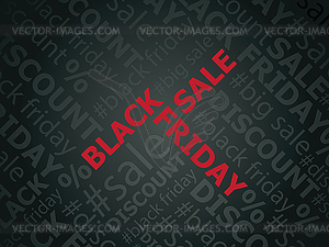 Black Friday Sale Words - vector clipart