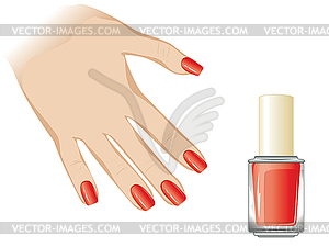 Nails with Fashion Manicure - vector clip art