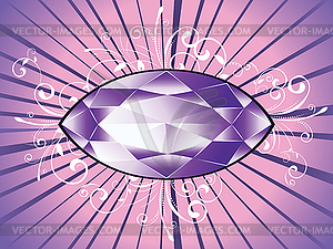 Decorative Background with Amethyst - vector clipart