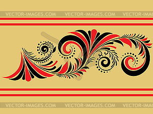 Floral Folk Ornament - vector image