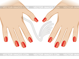 Nails with Fashion Manicure - vector clip art