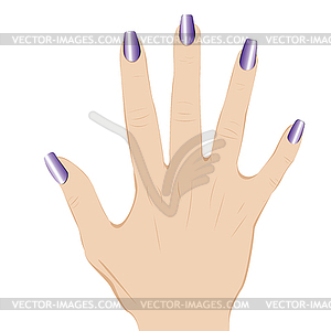 Nails with Fashion Manicure - vector clipart