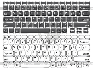 simple keyboard vector