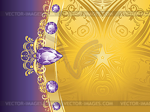 Decorative Background with Amethyst - stock vector clipart