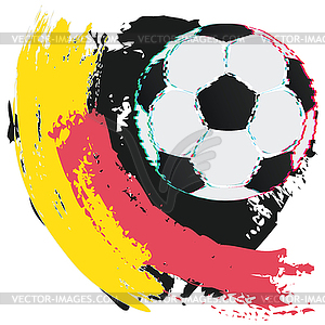 Football Ball and Strokes - vector image