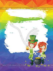 With Leprechaun - vector image