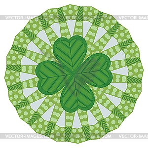 Shamrock Digital Embroidery - color vector clipart