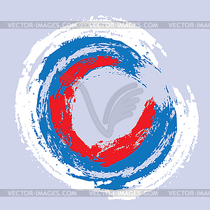 Three Colors Brush Strokes - vector clipart / vector image
