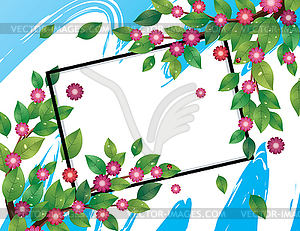 Blooming Sakura Banner - vector clipart