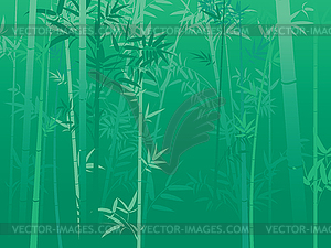 Bamboo forest scene - vector image
