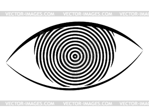Глаз плоского монстра - стоковый векторный клипарт