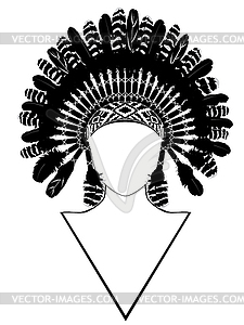 War bonnet design - vector clipart / vector image