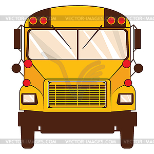 Yellow school bus - vector clipart