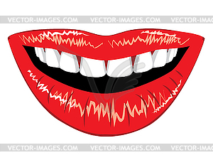 Female lips with teeth - vector clipart