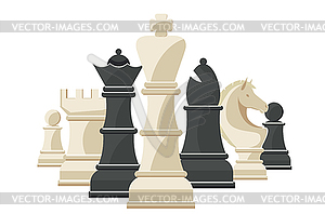 Chess figures design - royalty-free vector image