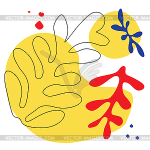 Matisse inspired leaves - vector clip art