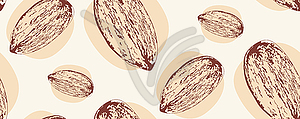 Almond seed design - vector image