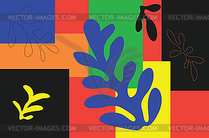 Matisse inspired leaves - vector clipart