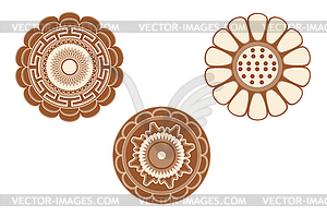 Дизайн печенья Chuseok - векторизованное изображение клипарта