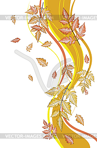 Autumn ornament with leaves - vector image