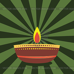 Diwali candle background - vector image