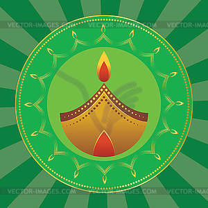 Diwali candle background - royalty-free vector image