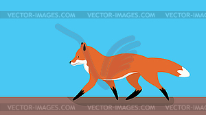 Cartoon red fox - vector clipart