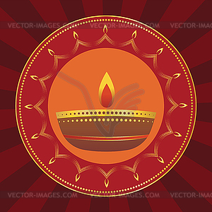 Diwali candle background - vector clipart