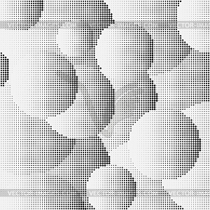 Halftone circles of square points - vector clipart