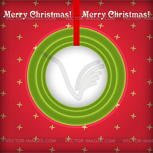 Christmas round frame with place for text - vector clipart