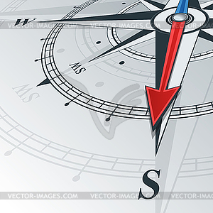 Compass south - vector clipart