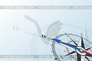 Compass west background - vector clipart