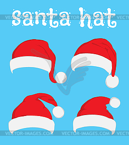 Santa Claus red hat set - vector clip art