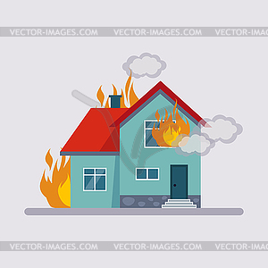 Fire Insurance Illustartion - vector clip art