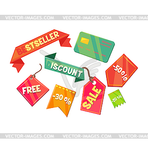 Sale and Discount Set - vector clipart