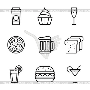 Food Icons Set - vector clip art