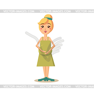 Happy Pregnant Woman - vector clipart